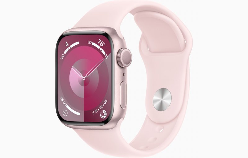 Apple Watch S9/ 45mm/ Pink/ Sport Band/ Light Pink/ -S/ M - obrázek produktu