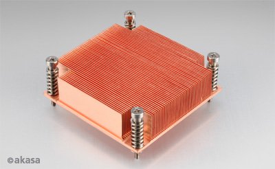 AKASA chladič CPU - 1U měděný - Intel - pasivní - obrázek produktu