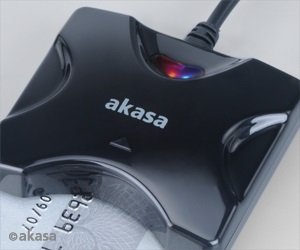 AKASA externí čtečka Smart karet - černá - obrázek č. 1