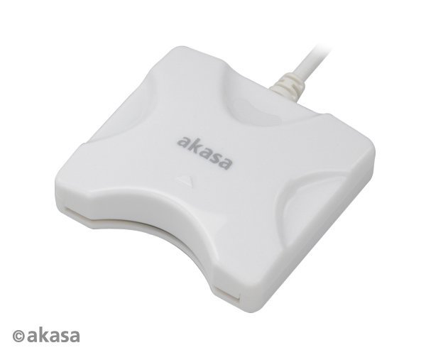 AKASA externí čtečka Smart karet - bílá - obrázek produktu