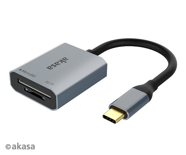 AKASA USB 3.2 Type-C Dual čtečka karet - obrázek č. 1