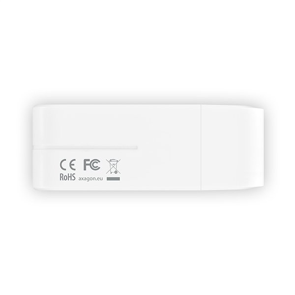 AXAGON CRE-D4, USB 2.0 externí HANDY čtečka 4-slot SD/ MicroSD/ MS/ M2, bílá - obrázek č. 6
