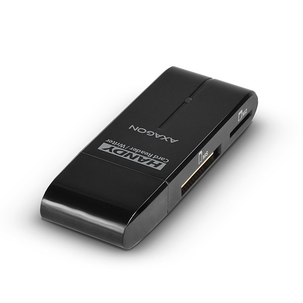 AXAGON CRE-D4B, USB 2.0 externí HANDY čtečka 4-slot SD/ MicroSD/ MS/ M2, černá - obrázek č. 7