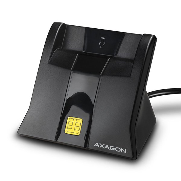 AXAGON CRE-SM4, USB externí StandReader čtečka kontaktních karet Smart card (eObčanka) - obrázek č. 1