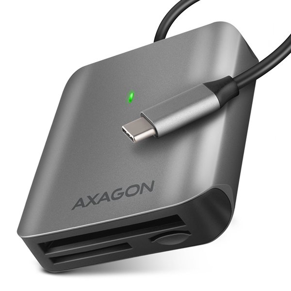 AXAGON CRE-S3C, USB-C 3.2 Gen 1 - SUPERSPEED čtečka karet 3-slot & lun SD/ microSD/ CF, podpora UHS-II - obrázek produktu