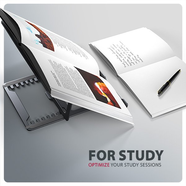 AXAGON STND-LAG hliníkový stojan na notebook 10"-17.3" nastavitelná výška, šedý - obrázek č. 6