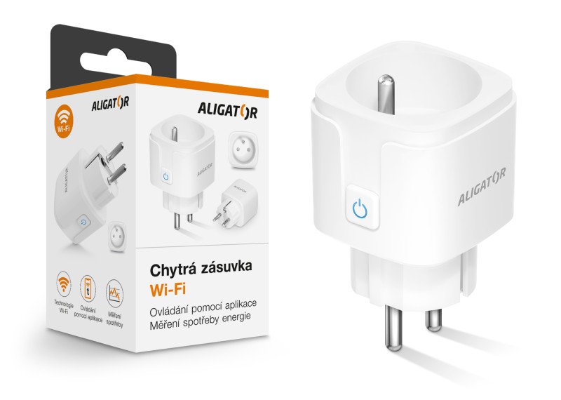 Chytrá zásuvka ALIGATOR Wi-Fi s měřením spotřeby - obrázek produktu