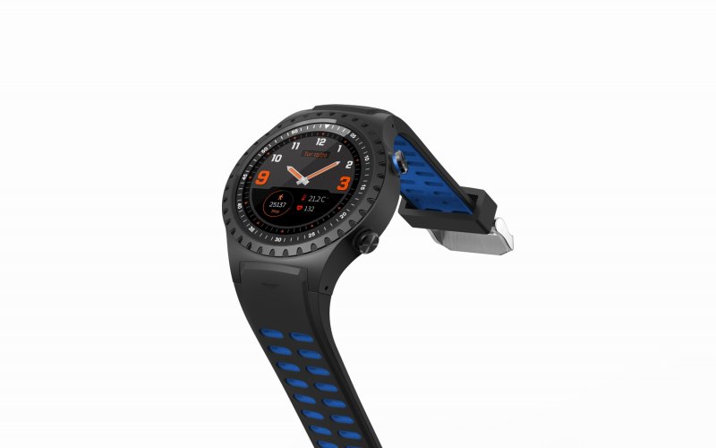 EVOLVEO SportWatch M1S, chytré sportovní hodinky s podporou SIM, modročerný pásek - obrázek č. 4