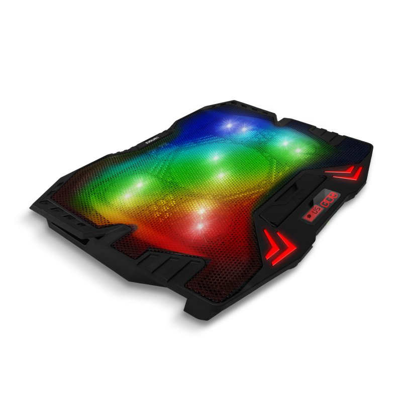 EVOLVEO Ania 5RGB, chladicí podložka pro notebook, 5x ventilátor, RGB podsvícení - obrázek č. 5
