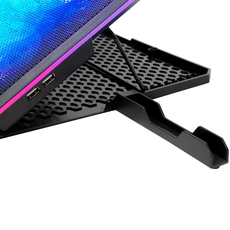 EVOLVEO Ania 9RGB, chladící podložka pod notebook, 6x ventilátor, RGB podsvícení ventilátorů a obvod - obrázek č. 5
