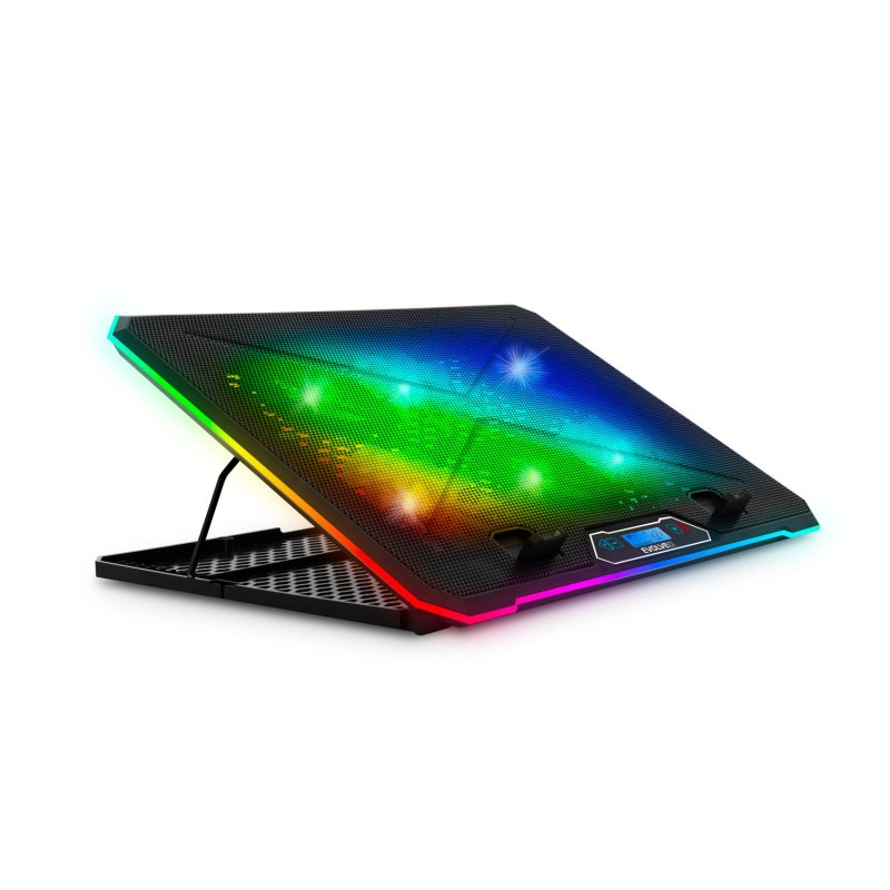 EVOLVEO Ania 9RGB, chladící podložka pod notebook, 6x ventilátor, RGB podsvícení ventilátorů a obvod - obrázek č. 4