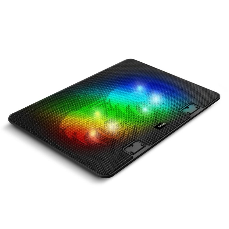 EVOLVEO A101RGB, chladící podložka pro notebook, 2x ventilátor, RGB podsvícení - obrázek č. 2