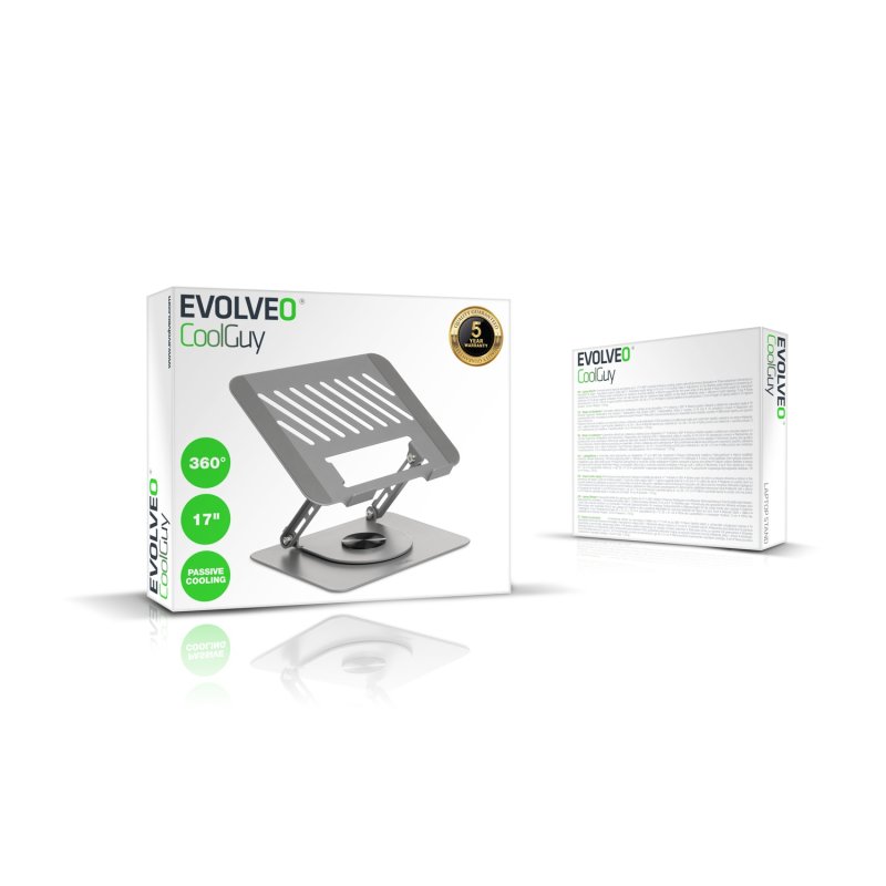 EVOLVEO CoolGuy, stojan pod notebook, 17", záruka 5 let, šedý - obrázek č. 2