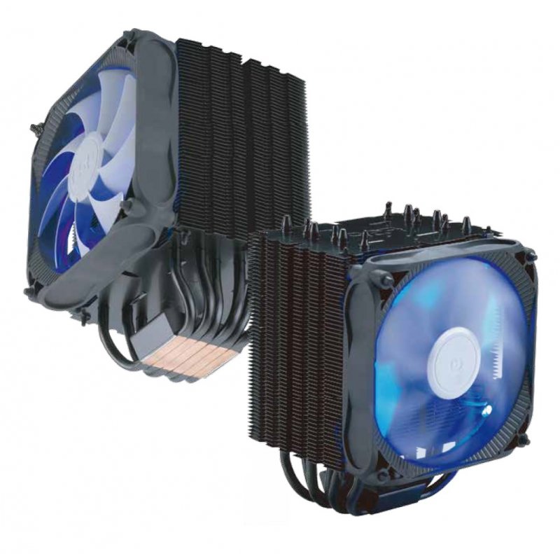FSP/ Fortron Chladič CPU Windale 6 Cooler AC601, 6 Heat-Pipe, 240W TDP, 120 mm PWM blue LED - obrázek produktu