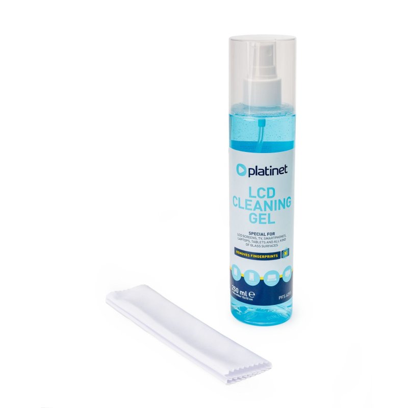 Platinet PFS6255 čistící gel na LCD 250 ml + utěrka z mikrovlákna - obrázek produktu