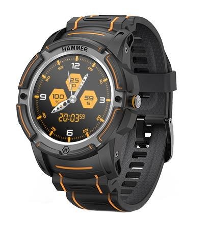 Chytré hodinky Hammer Watch oranžovo-černé - obrázek produktu