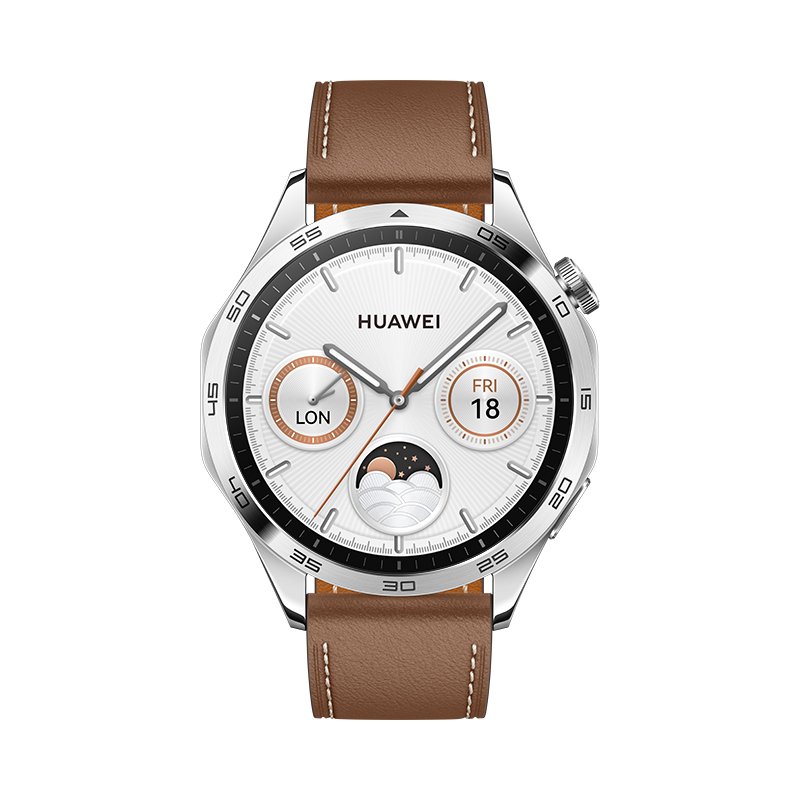Huawei Watch GT 4/ 46mm/ Silver/ Elegant Band/ Brown - obrázek č. 1