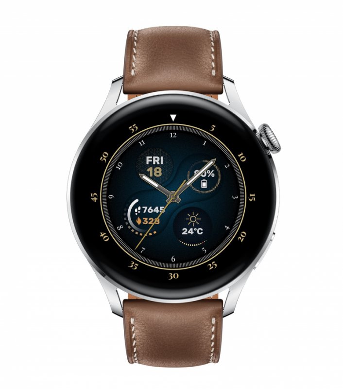 Huawei Watch 3 Pro/ Silver/ Elegant Band/ Brown - obrázek č. 2