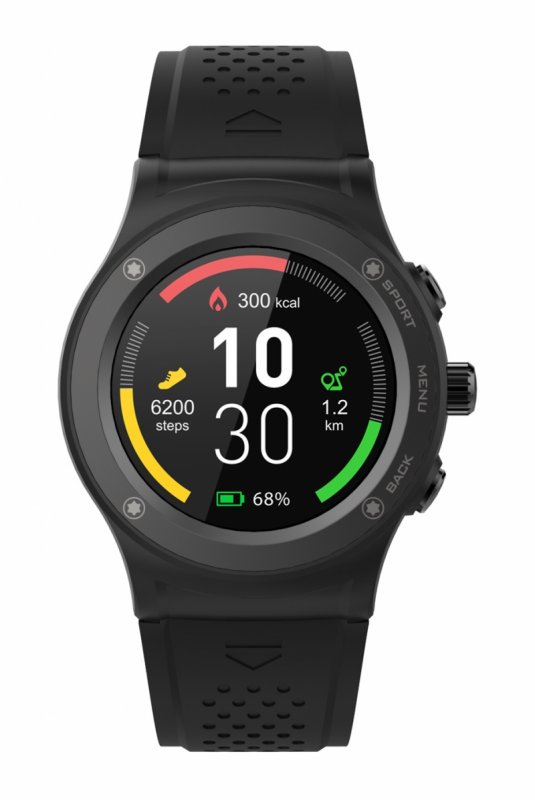 iGET ACTIVE A6 Black - chytré hodinky, IP68, GPS, IPS, BT4.0, Barometr, Výškoměr, Multisport, 350mAh - obrázek č. 2