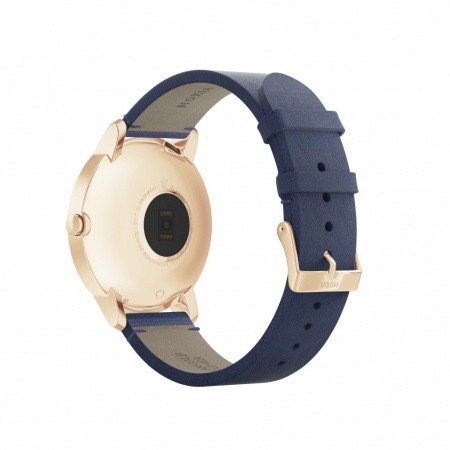 Nokia Steel HR (36mm) Rose Gold w/  Blue Leather + Grey Silicone wristband - obrázek č. 2