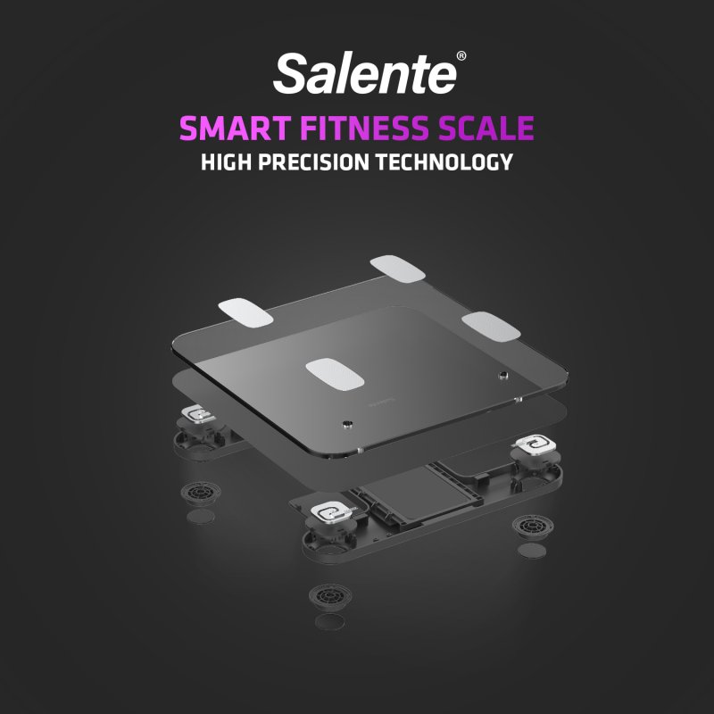 Salente MaxFit, chytrá osobní diagnostická fitness váha, Bluetooth, černá - obrázek č. 7