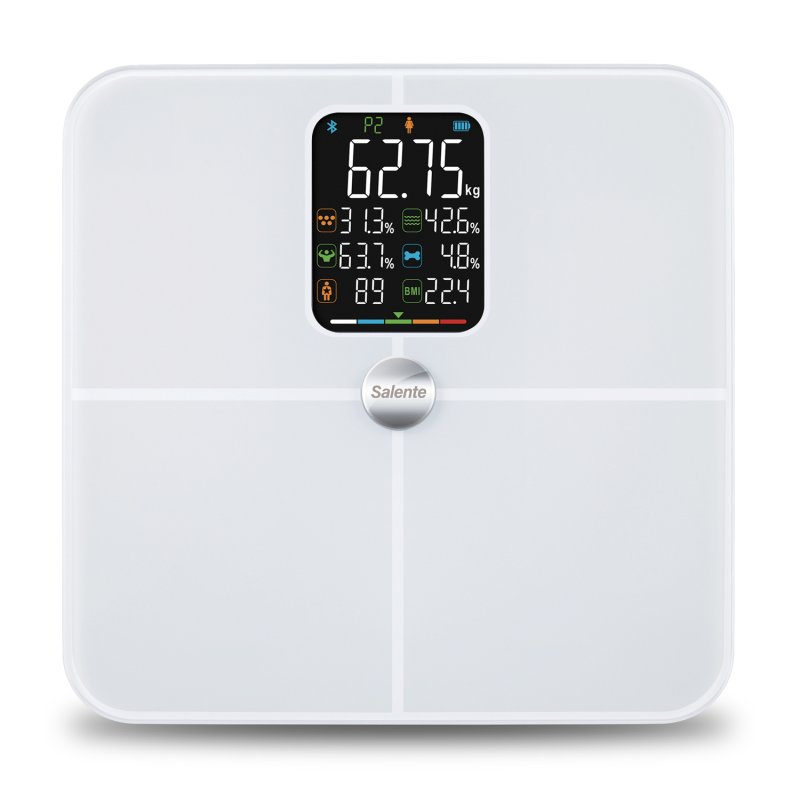 Salente BodyFit, chytrá osobní diagnostická fitness váha, Bluetooth, bílá - obrázek č. 3