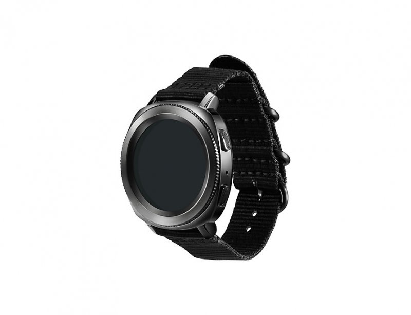 Samsung Silikonový řemínek Braloba pro Gear Sport 20mm, Black - obrázek č. 2