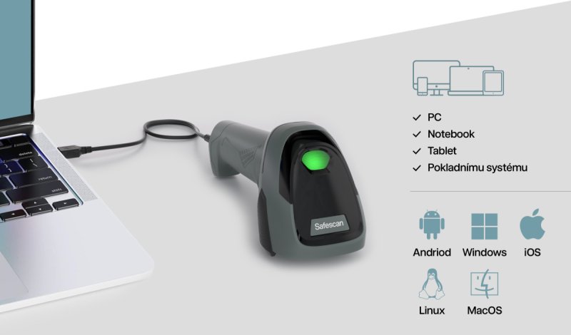 Čtečka čárových kódů Safescan 310-W - obrázek č. 3