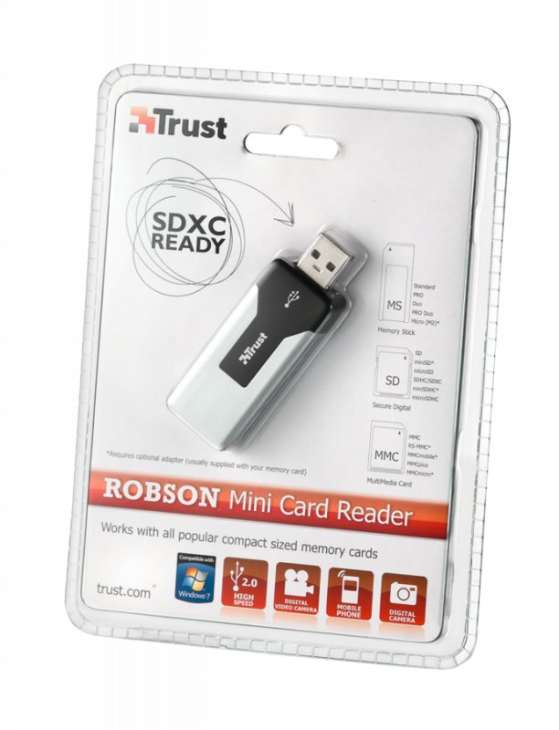 čtečka TRUST 36-in-1 USB2 Mini Cardreader CR-1350p - obrázek č. 2