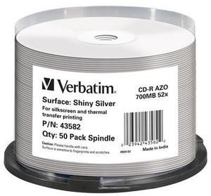 VERBATIM CD-R(50-Pack)Spindle/ ShinySlvr/ 52x/ 700MB - obrázek produktu