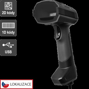 Virtuos HT-857 - CCD 2D průmyslová čtečka, USB, tmavě šedá - obrázek produktu