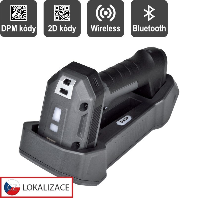 DPM HW-880DPM 2D CCD čtečka bezdr., USB, tm. šedá - obrázek produktu