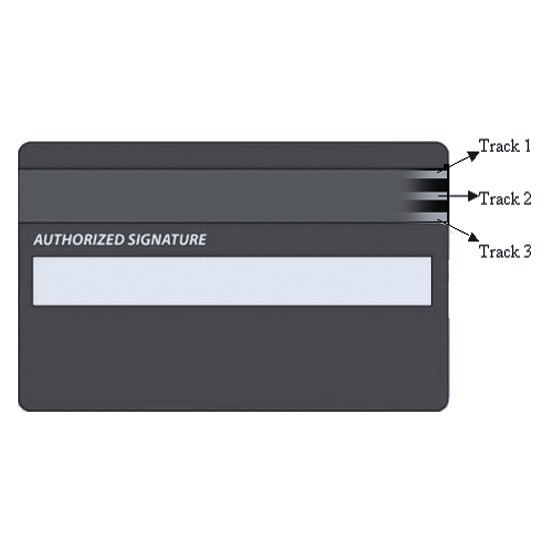 Třístopá čtečka magnetických karet MSR-100A, USB (emulace klávesnice), černá - obrázek č. 2