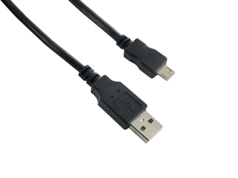 4World Kabel USB 2.0 AM-Micro BM 0.8m Black - obrázek produktu