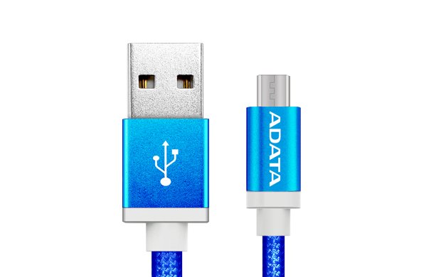 ADATA Micro USB kabel pletený 1m modrý - obrázek produktu