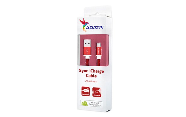 ADATA Micro USB kabel pletený 1m červený - obrázek č. 2