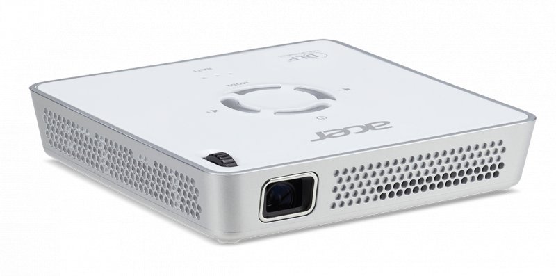 Acer DLP C101i - 150Lm, WVGA, 1200:1, HDMI, USB, repro., baterie, bílý - obrázek č. 2
