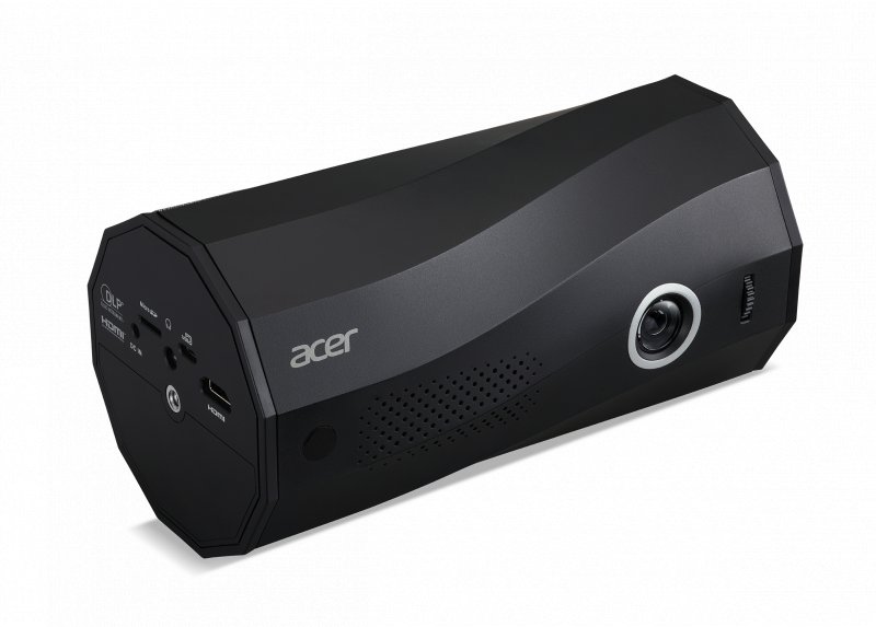 Acer DLP C250i - 300Lm, FullHD, 5000:1, HDMI, USB, repro., baterie, černý - obrázek č. 2