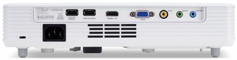 Acer DLP PD1520i - 3000Lm, FullHD, LED, HDMI, VGA, WiFi, reproduktory, bílý - obrázek č. 4
