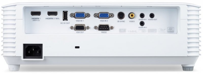 Acer DLP V6520 - 2200Lm, FullHD, OSRAM, HDMI, VGA, RS232, USB, reproduktory, bílý - obrázek č. 4