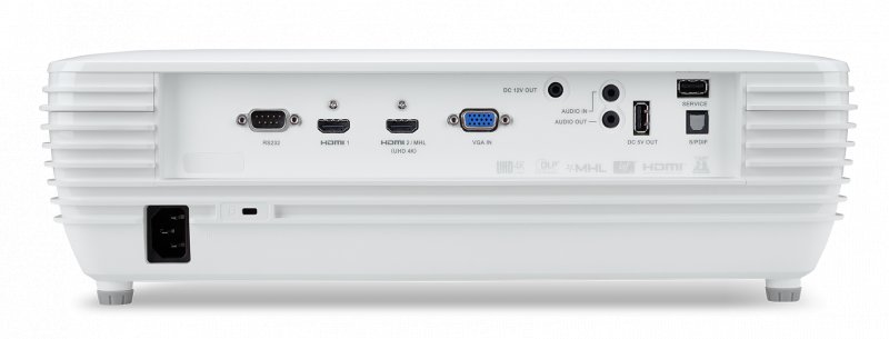 Acer DLP V6815 - 2400Lm,4K UHD, 10000:1, HDMI, VGA, RS232, USB, repro., HDR, bílý - obrázek č. 4