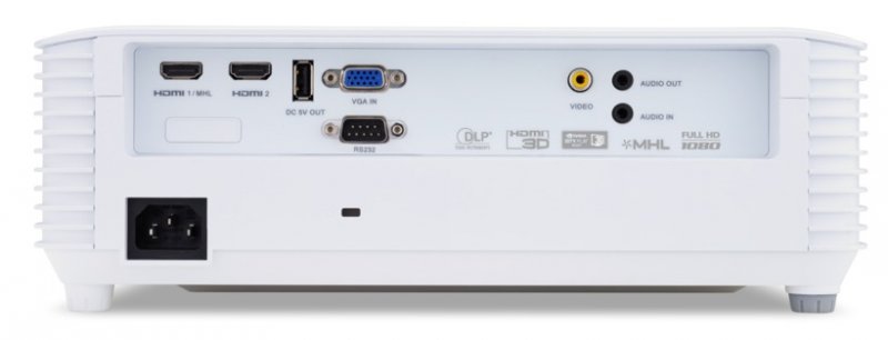 Acer DLP H6540BD - 3500Lm, WUXGA, OSRAM, HDMI, VGA, RS232, USB, reproduktory, bílý - obrázek č. 4