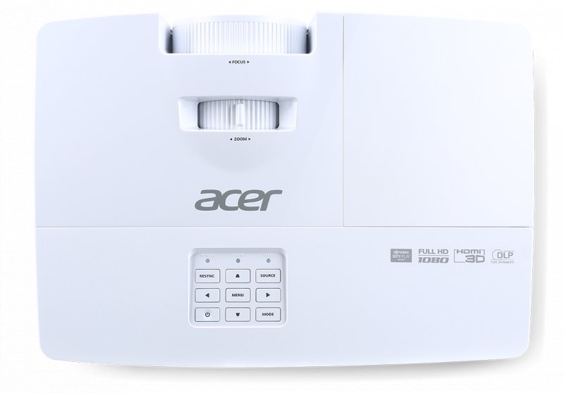 Acer DLP H6517ABD - 3400Lm, FullHD, 20000:1, HDMI, VGA, USB, repro., bílý - obrázek č. 3