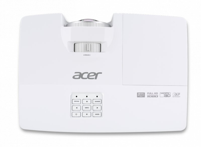 Acer DLP H6517ST (ShortThrow) - 3000Lm, FullHD, 10000:1, HDMI, VGA, USB, repro., bílý - obrázek č. 3