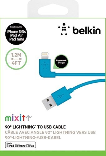 BELKIN MixIt 90° Lightning kabel, 1,2m, modrý - obrázek č. 1