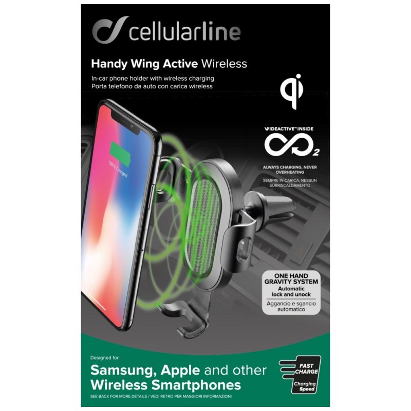 CellularLine Handy Wing držák do ventilace s QI Nabíjením - obrázek č. 4