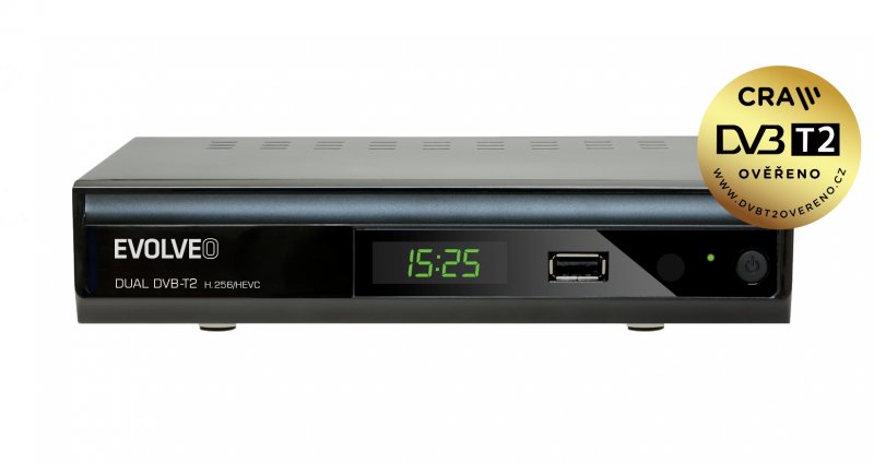 EVOLVEO Gamma T2, Dual HD DVB-T2 H.265/ HEVC rekordér - obrázek č. 2