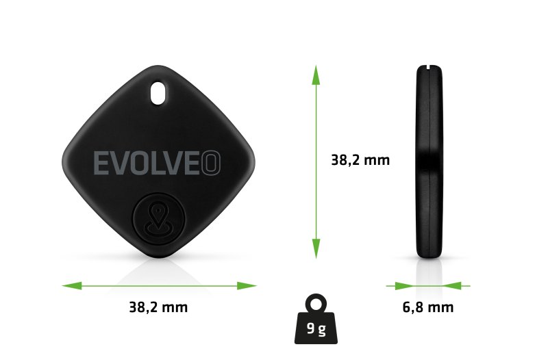 EVOLVEO TrackTag, Bluetooth lokátor s Apple Find My, černý - obrázek č. 1
