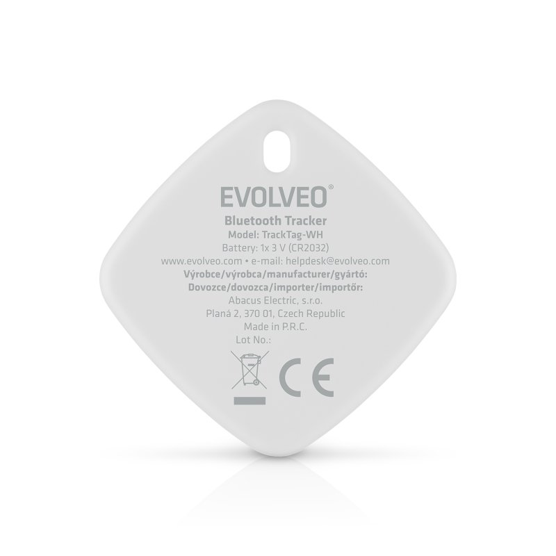 EVOLVEO TrackTag, Bluetooth lokátor s Apple Find My, bílý - obrázek č. 4