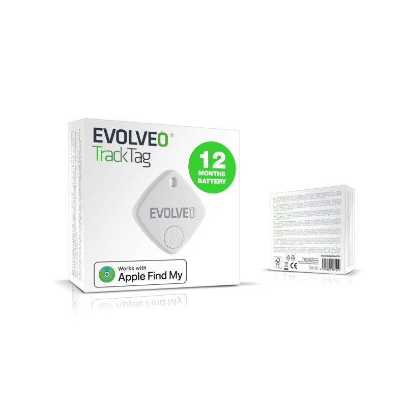 EVOLVEO TrackTag, Bluetooth lokátor s Apple Find My, bílý - obrázek č. 2